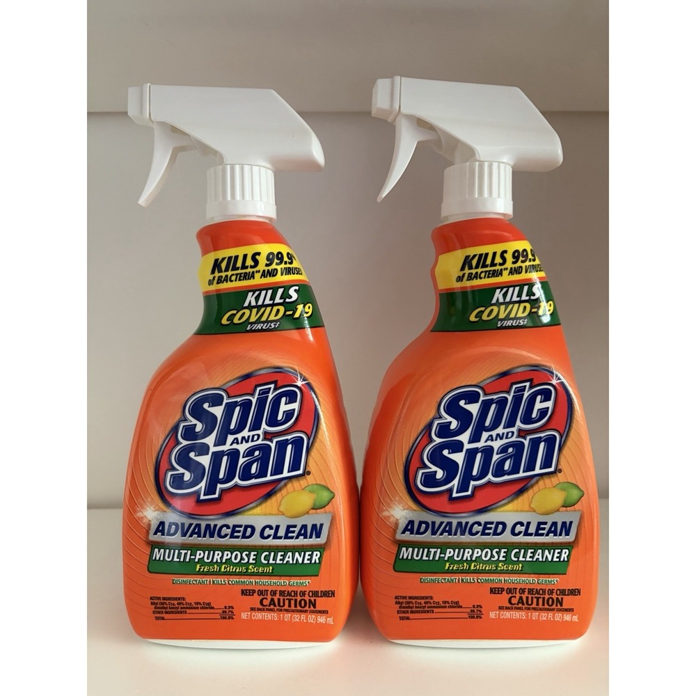 2X Spic And Span Multi-Purpose Spray Cleaner, 32 Fl. Oz., Fresh Citrus Scent